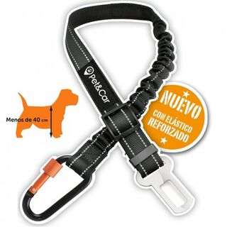 Cinturón de seguridad Foxtrot para perros pequeños color Naranja y negro