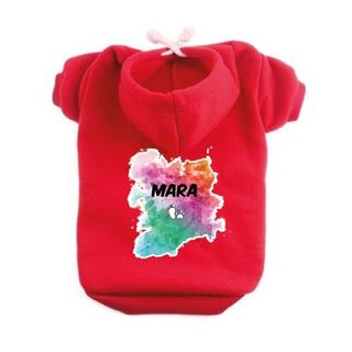 Sudadera Mancha de Colores para perros color Roja