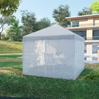 Outsunny 4 Paredes Laterales para Carpa 300x195 cm Mosquitera para Cenador con 6 Ventanas Enrollable Puerta con Cremallera y Bolsa de Transporte Blanco, , large image number null