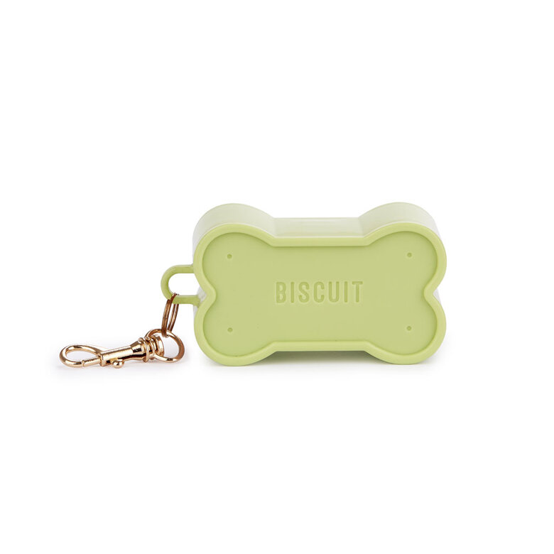 Balvi Dispensador bolsas perro Biscuit Color Verde Para los paseos con tu mascota Con forma de galleta Plástico, , large image number null