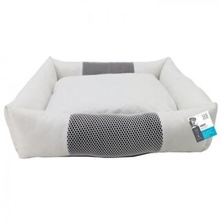 MPets Nest Cesta Azul-Blanco M para perros