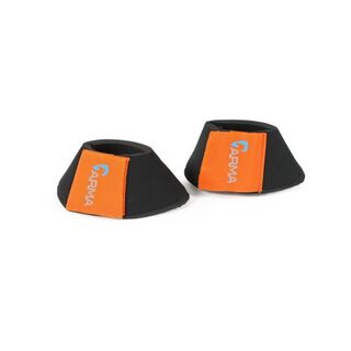 ARMA campanas cerradas de neopreno naranja y negro para caballos