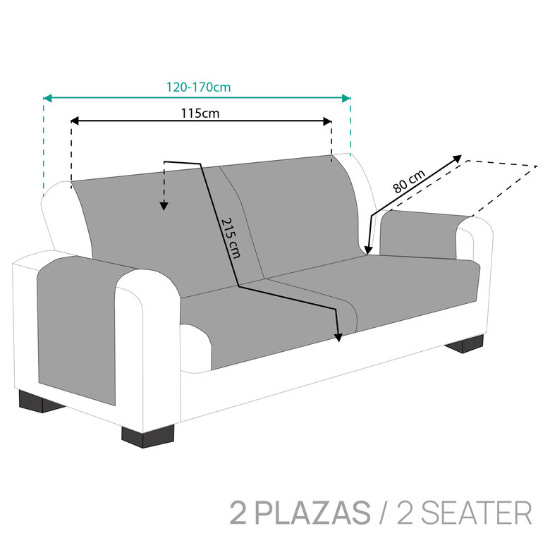 Vipalia Protector Cubresofa Sofa Royale 190 cm. Color Beige. 4 plazas (210-250 cm), , large image number null