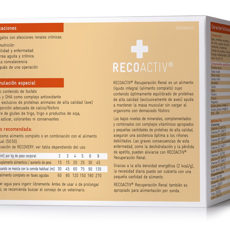 Recoactiv Recovery Renal Tónico suplemento para gatos mayores con problemas renales , , large image number null