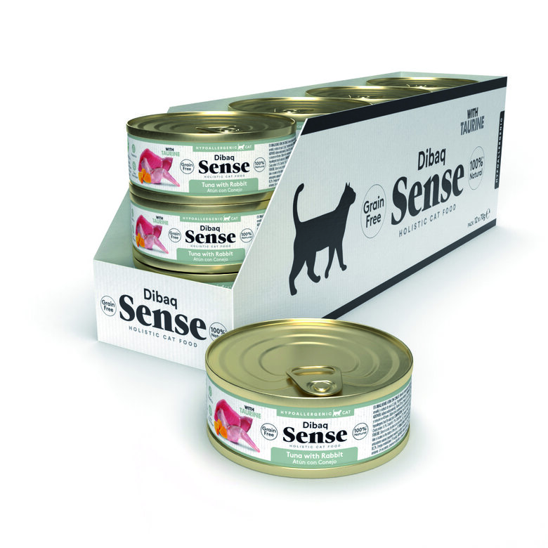 Dibaq Sense Cat Atún y Conejo con Calabaza  (12uds x 70g), , large image number null