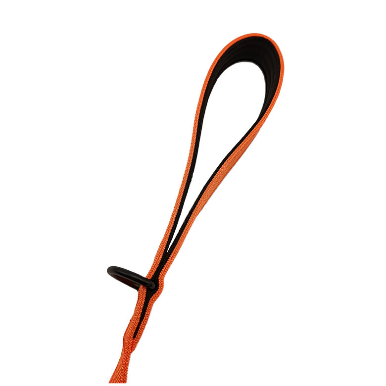 Correa profesional táctica para perros Golden 22k Pro-Leash (152cm), asa acolchada, alta resistencia, alta visibilidad, color naranja, anti enredos y con mosquetón de escalada tipo kong frog, , large image number null