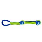 Juguete doble pelota de tenis con cordón nylon twist para perros Zeus Fitness Tug, 25 cm, , large image number null