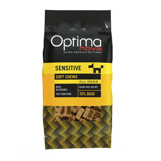 Optima Nova Galletas Sensitive pato para perros