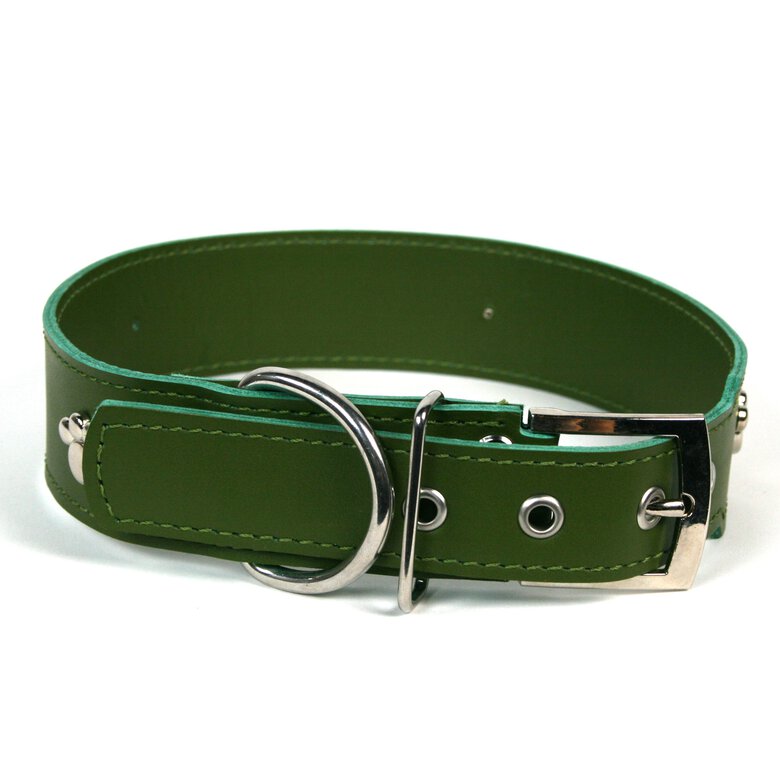 LGMCAN COLLAR DE PIEL VERDE CON  HUELLA, , large image number null