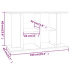 vidaXL Soporte para acuario madera de ingeniería blanco 100x40x60 cm, , large image number null