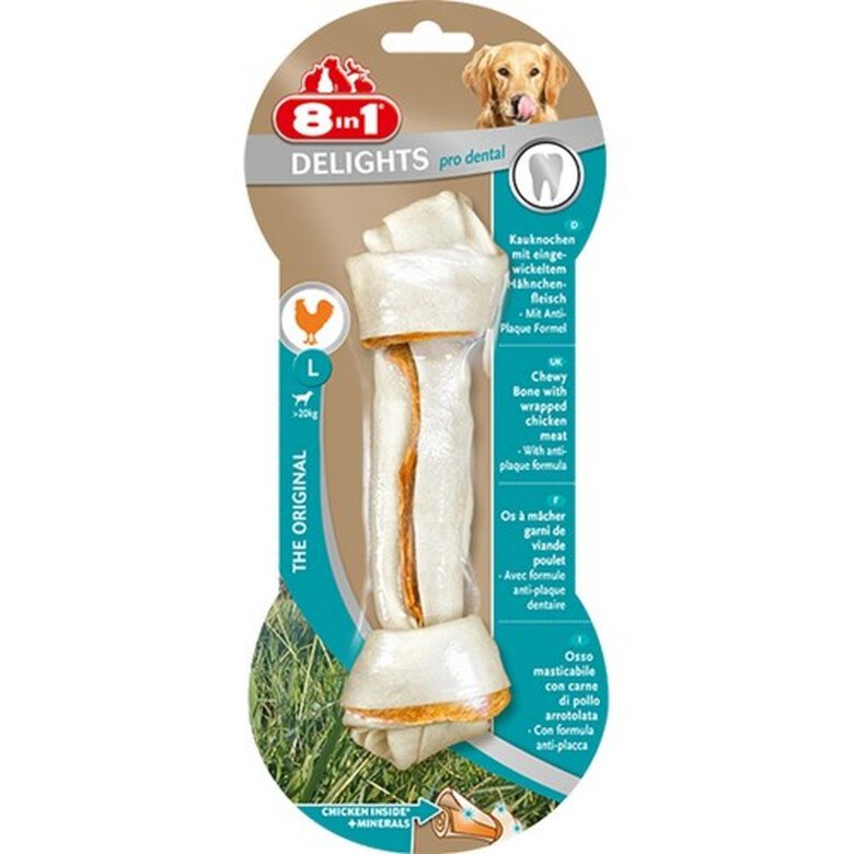 Hueso grande Pro dental Delights para perros sabor Natural, , large image number null