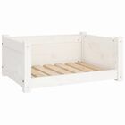 VidaXL Estructura lisa cama de madera blanca para perros, , large image number null