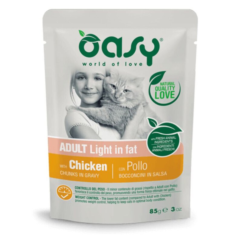 OASY GATO TROZOS SALSA ADULT LIGHT 85G, , large image number null