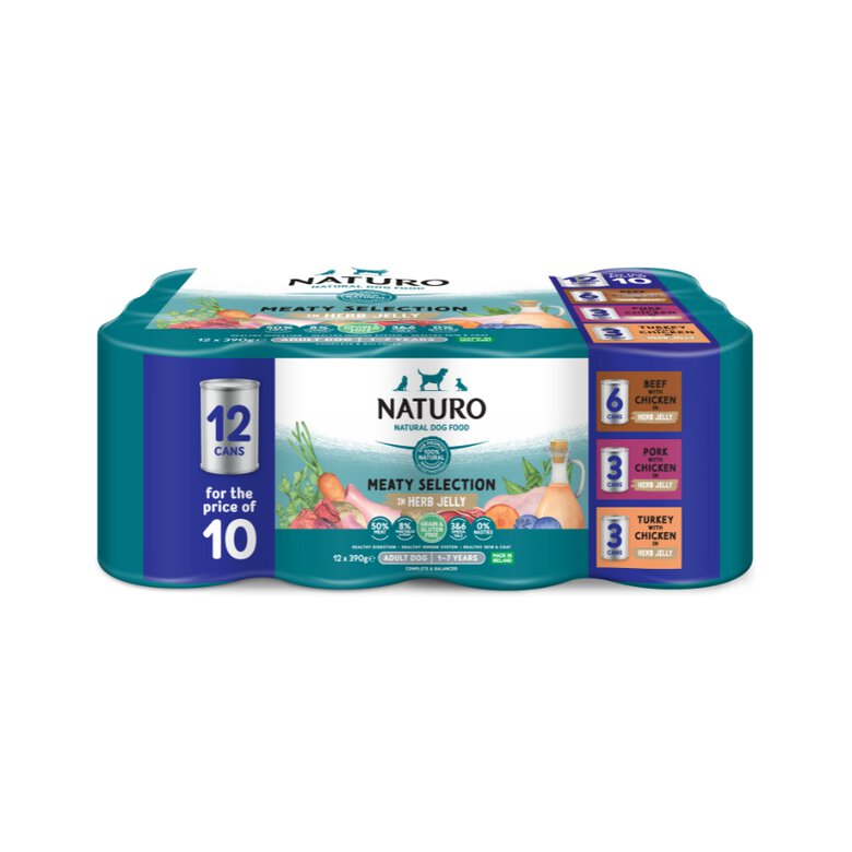 NATURO PERRO LATA MULTIPACK C/GELAT 12x390, , large image number null