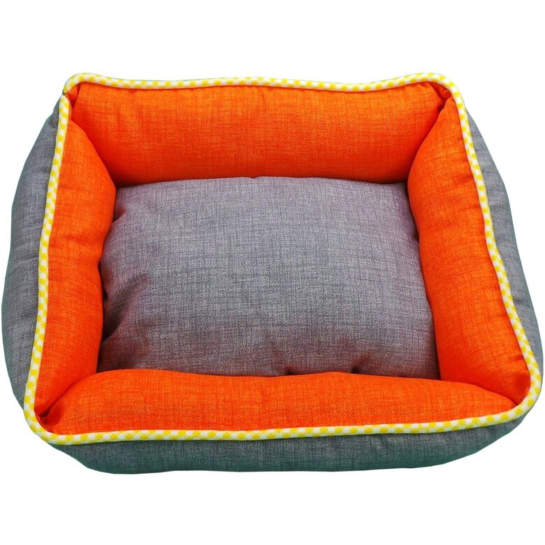 Ion Cama Cuna Cuadrada Bicolor Reversible naranja y gris, , large image number null