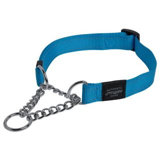 Collar mitad cadena de obediencia modelo Utility para perros color Turquesa