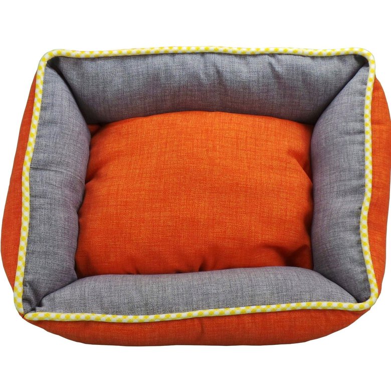 Ion Cama Cuna Cuadrada Bicolor Reversible naranja y gris, , large image number null