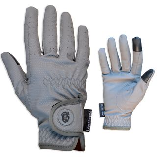 Guarnicioneria Los Nietos Guantes De Equitación Serino Color Gris Equipamiento Para El Caballo 