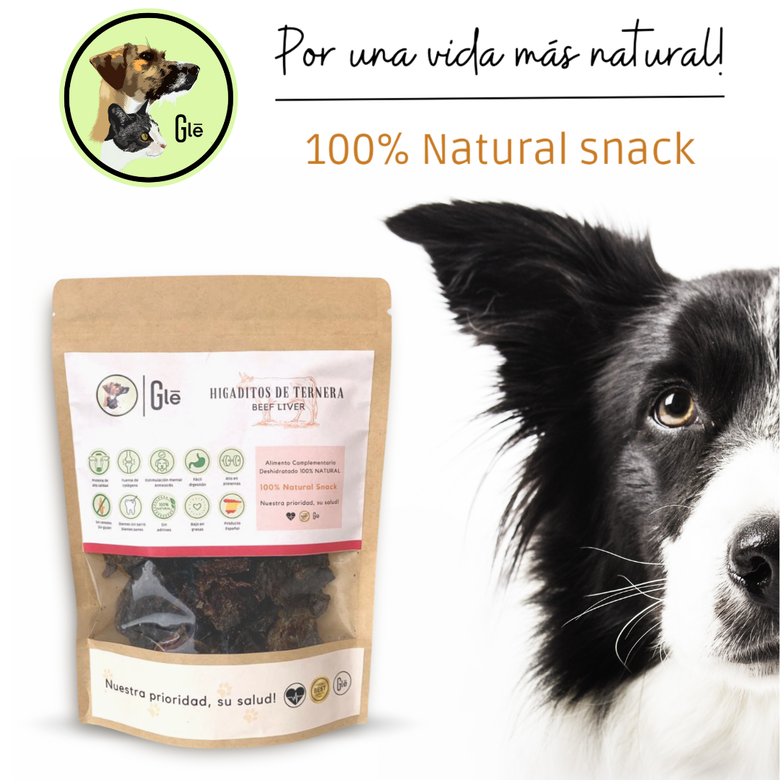 GlePets Hígados Deshidratados Naturales Snacks para perros, , large image number null