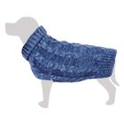 Arquivert jersey de punto trenzado azul para perros, , large image number null