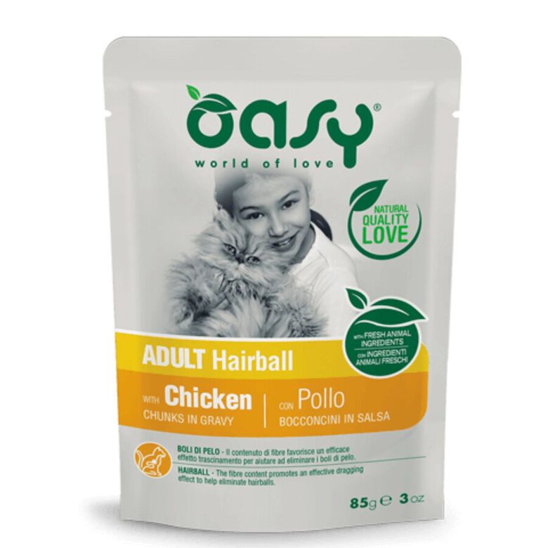 OASY GATO TROZOS SALSA ADULT POLLO 85G, , large image number null