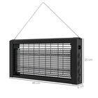 HOMCOM Lámpara Antimosquitos con Luces LED Mata Mosquitos Eléctrico Efecto 60 m² para Interior Dispositivo de Suspensión o Independiente 49x6x25 cm Negro, , large image number null