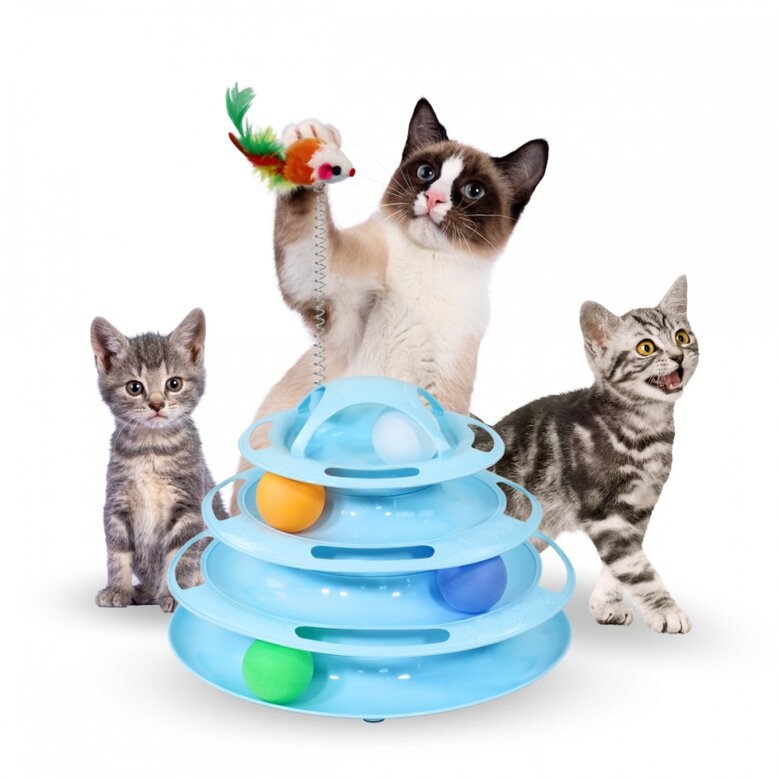 Mobiclinic Juego interactivo para gatos Compacto Actividad física Diseño en torre Catplay, , large image number null
