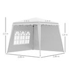 Outsunny Carpa Plegable con 2 Paredes Laterales, , large image number null