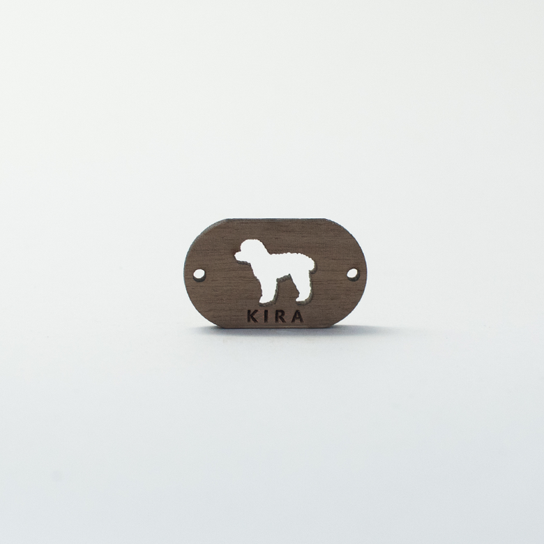 Pulsera de madera Caniche/Perro de Aguas personalizable color Celeste, , large image number null