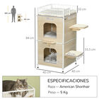 PawHut Casa para Gatos Madera Natural, , large image number null