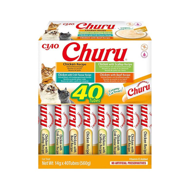 Churu Variedades de Pollo Snack Líquido para gatos, , large image number null