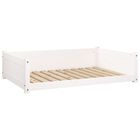 VidaXL Estructura lisa cama de madera blanca para perros, , large image number null