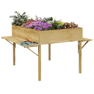 Outsunny Mesa De Cultivo Madera Natural 