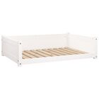 VidaXL Estructura lisa cama de madera blanca para perros, , large image number null