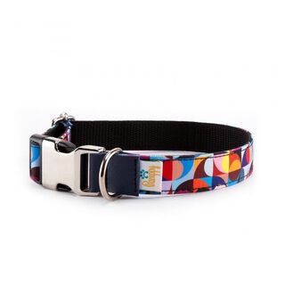 Pamppy funny retro collar de algodón y poliéster multicolor para perros