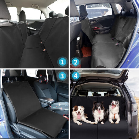 Nobleza - Funda de Asiento para Perros, Cubierta Asiento Perro 147 * 145 CM, Protector de Asiento, Resistente al Agua, Gruesa y Duradera para SUV, Camión, Transportar y Viaje, Color negro, , large image number null