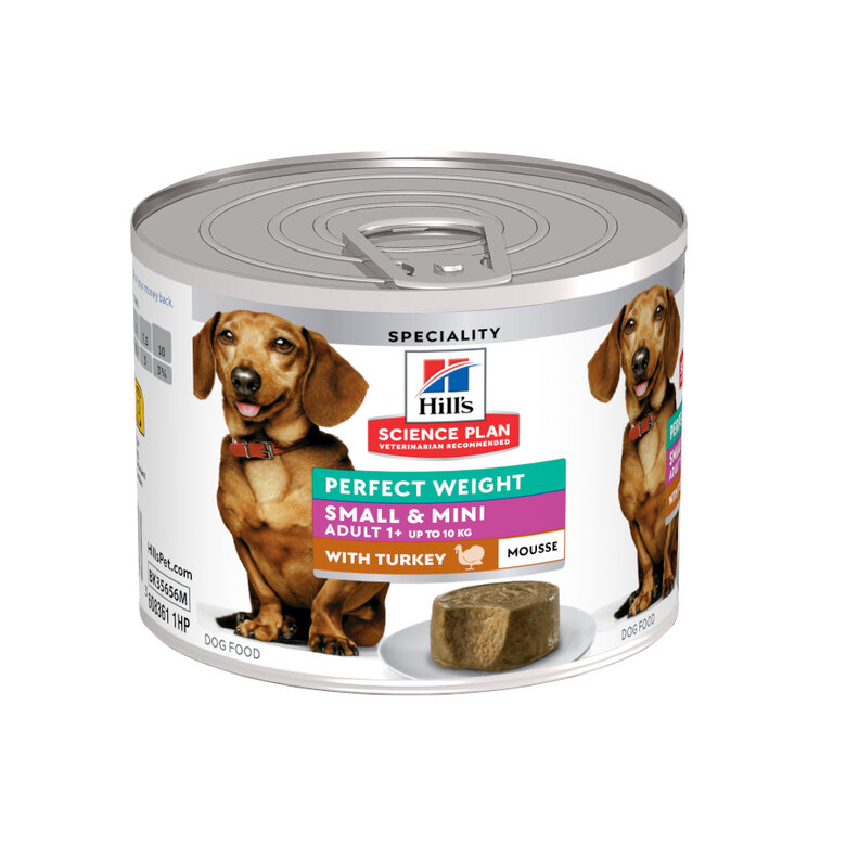 Hill's Science Plan Adult Small & Mini Perfect Weight Mousse de Pavo lata para perros, , large image number null