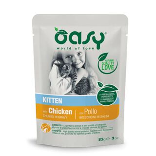 Oasy Kitten Trozos de Pollo en salsa para gatitos