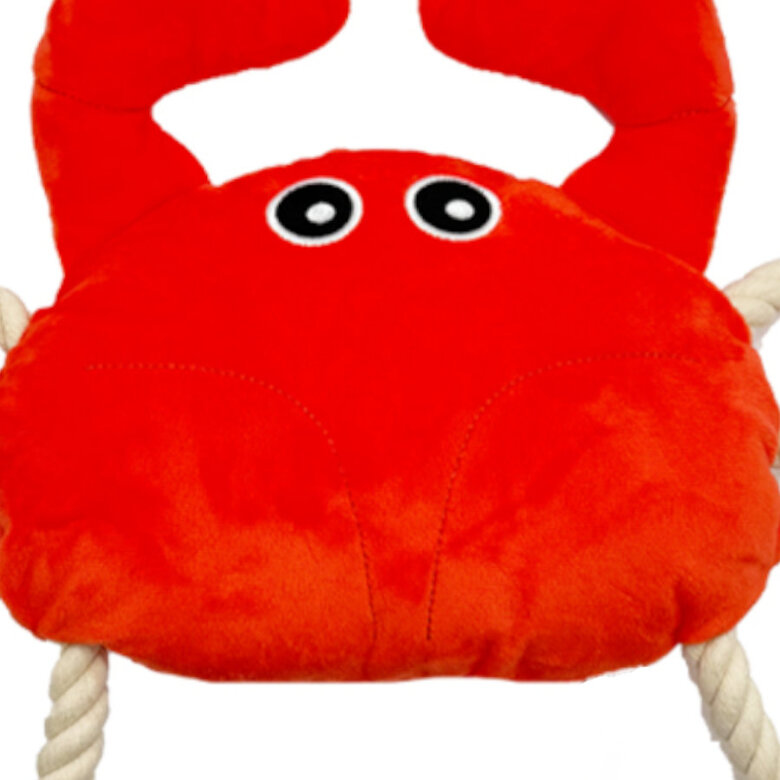 Tootoy! Comfort Fresh Crab peluche con cuerda para perros, , large image number null