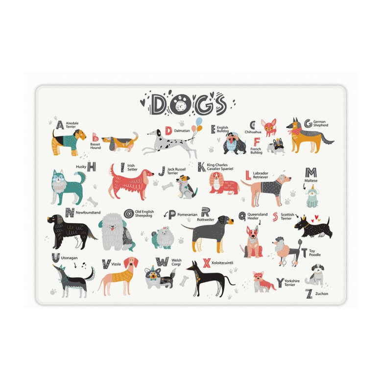 VINILIKO, alfombra para comederos ABC Dogs 53x75cm, , large image number null