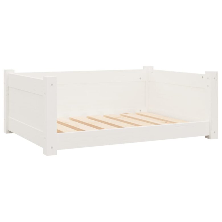 VidaXL Estructura lisa cama de madera blanca para perros, , large image number null