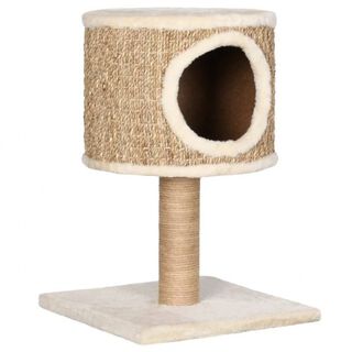 Cueva elevada con rascador para gatos color Beige