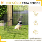 PawHut Parque de Juegos para Perros 8 Paneles Plegables Jaula Metálica para Mascotas con Puerta y Doble Cerradura para Jardín Patio Exterior Negro, , large image number null