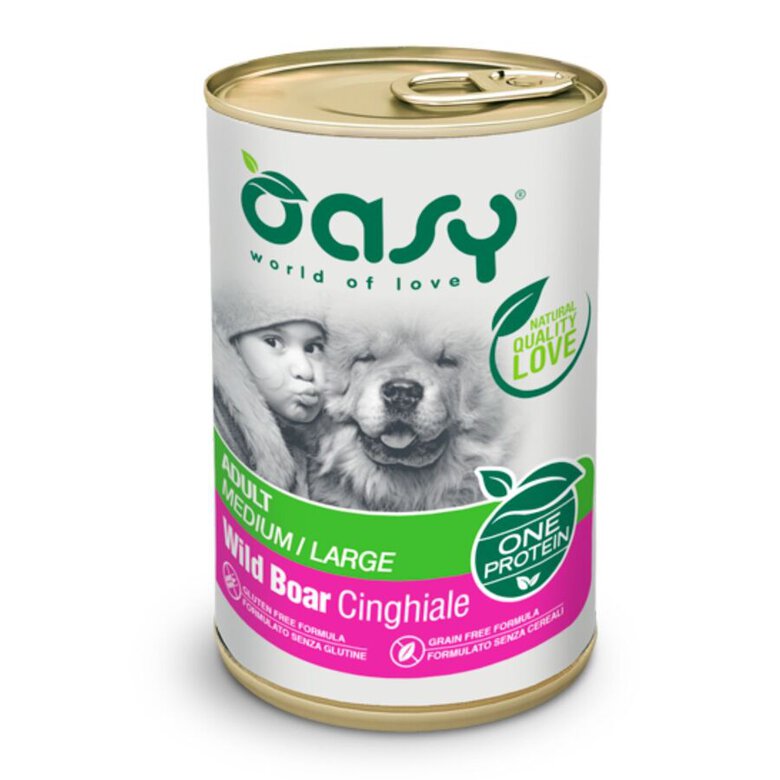 OASY PERRO LATA ADULT M/L JABALI 400G, , large image number null