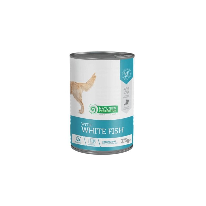 Nature´s Protection Latas Sensible Digestion De Pescado Blanco Para Perros  6×375 Gr, , large image number null