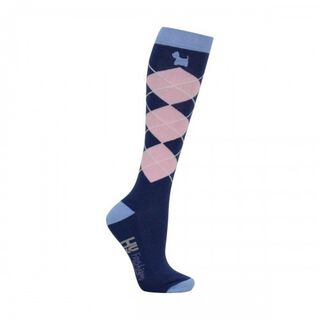 Pack de 3 calcetines de equitación color Azul/Blanco/Rosa