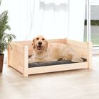 VidaXL Estructura lisa cama de madera para perros, , large image number null