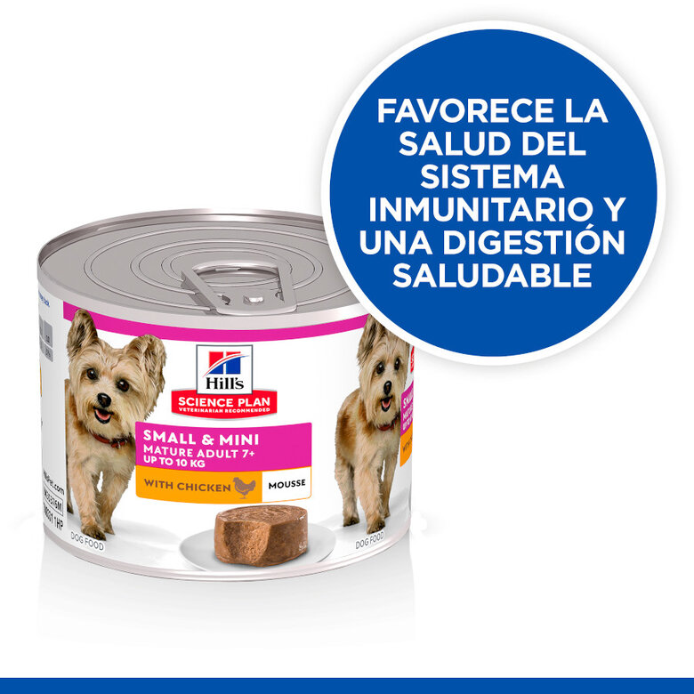 Hill's Science Plan Mature Small & Mini Mousse de Pollo lata para perros, , large image number null