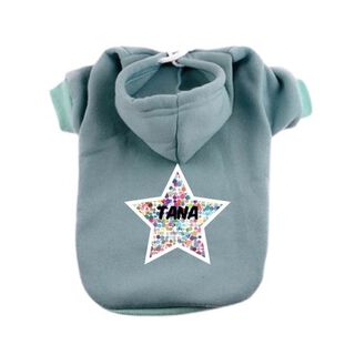 Sudadera con capucha Estrella para perros color Celeste