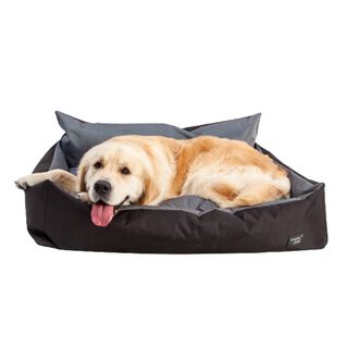 MMPET Black Cojín Rectangular Negro y Gris para perros